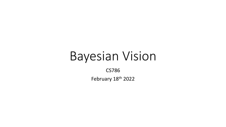 bayesian vision n.w