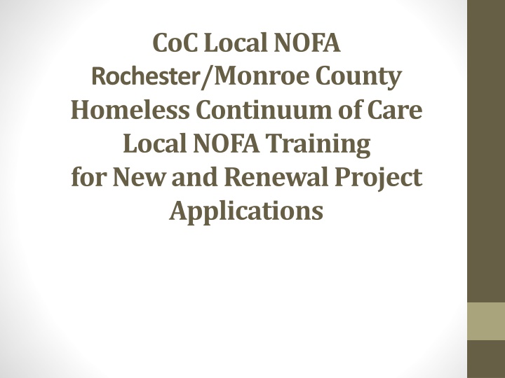 coc local nofa rochester monroe county homeless n.w