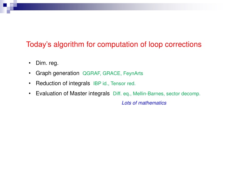 today s algorithm for computation of loop n.w