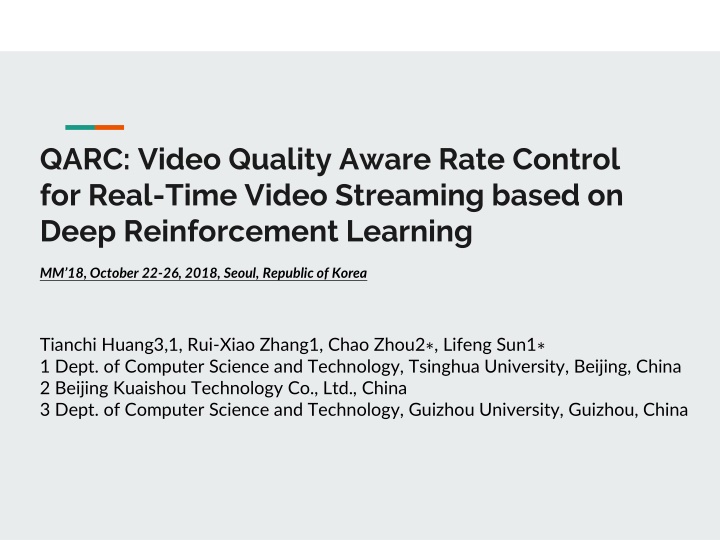 qarc video quality aware rate control for real n.w