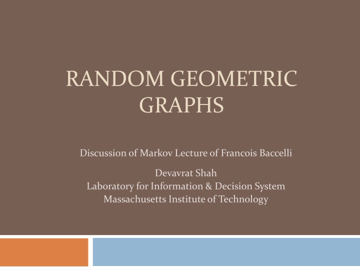 random geometric graphs n.w