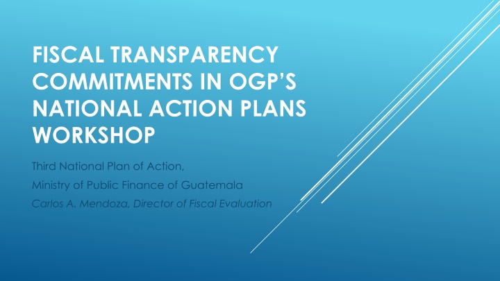 fiscal transparency commitments in ogp s national n.w