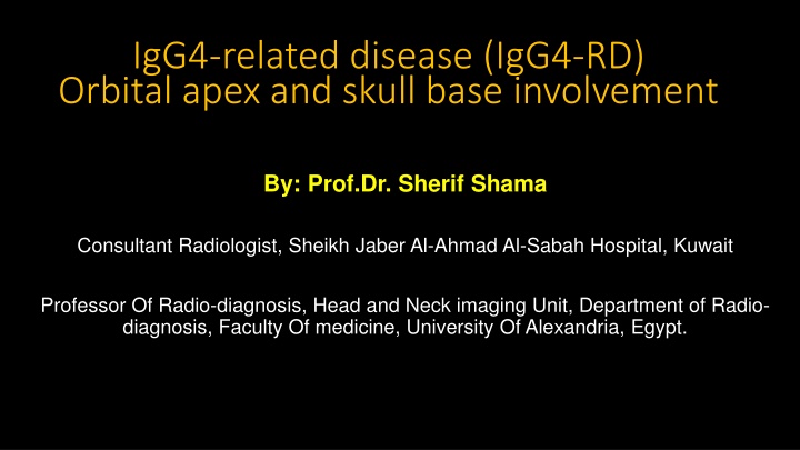 igg4 related disease igg4 rd orbital apex n.w