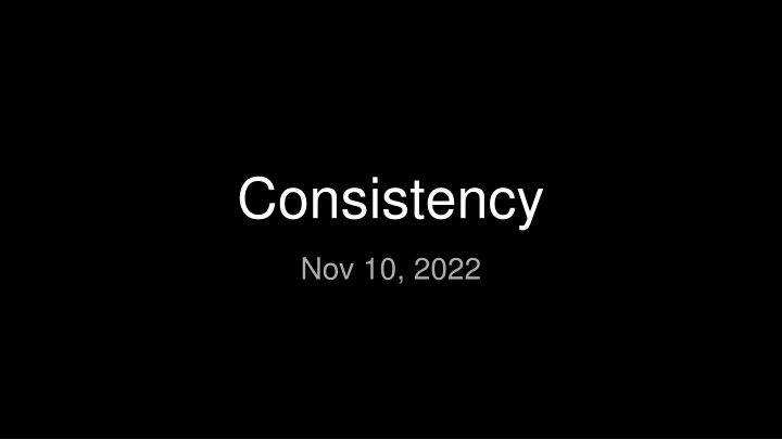 consistency n.w