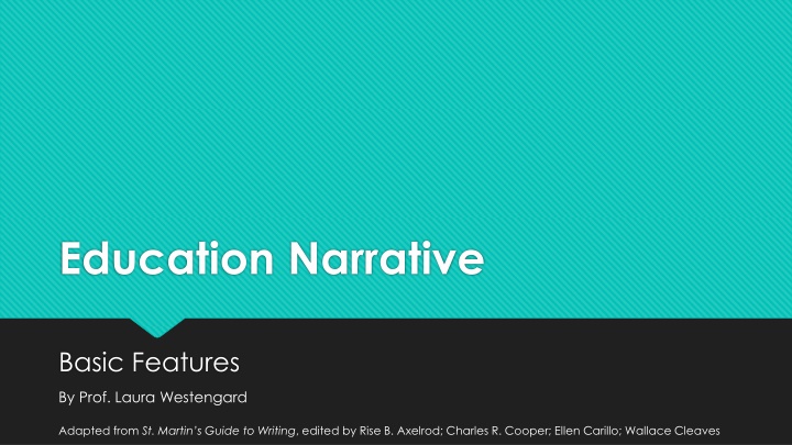 Crafting Engaging Education Narratives