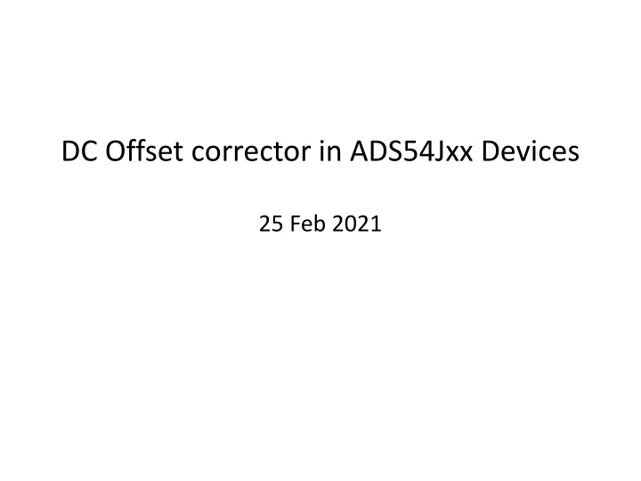 dc offset corrector in ads54jxx devices n.w