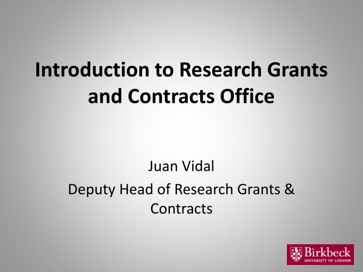 introduction to research grants and contracts n.w