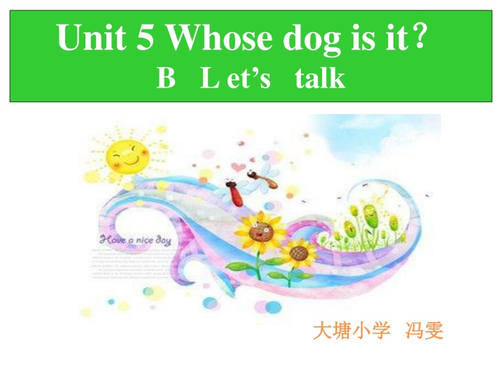 unit 5 whose dog is it b l et s talk n.w