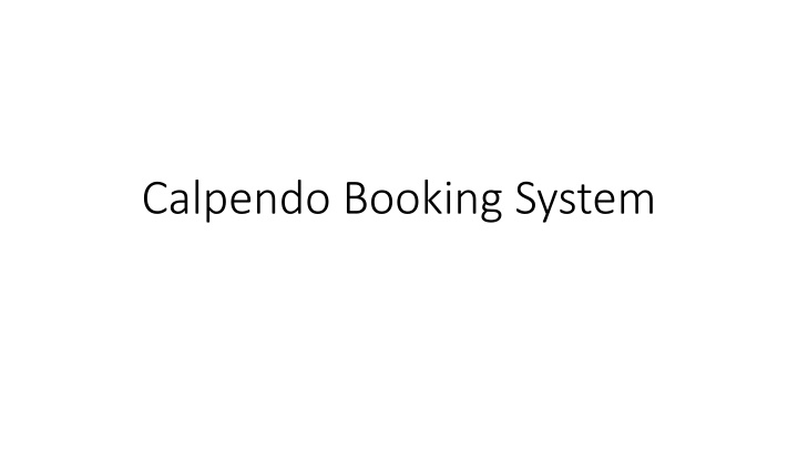 calpendo booking system n.w