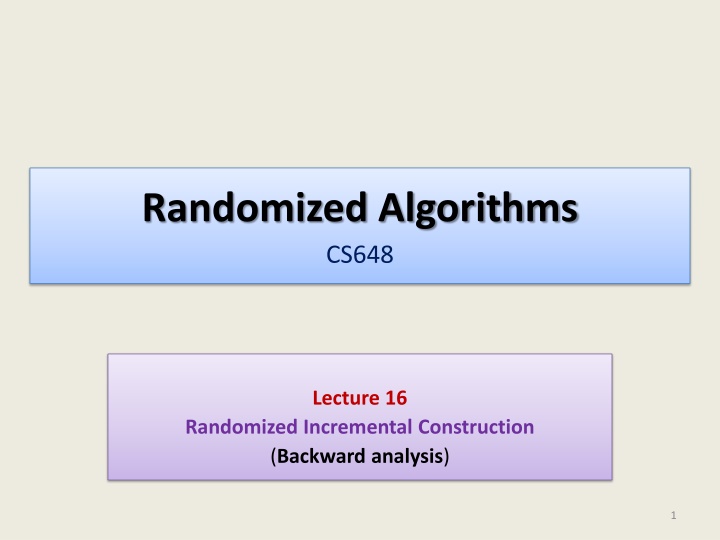randomized algorithms cs648 n.w