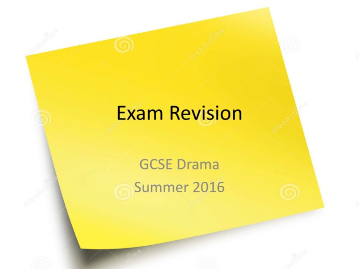 Exam Revision Tips for GCSE Drama