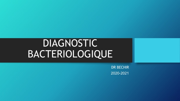 diagnostic bacteriologique n.w