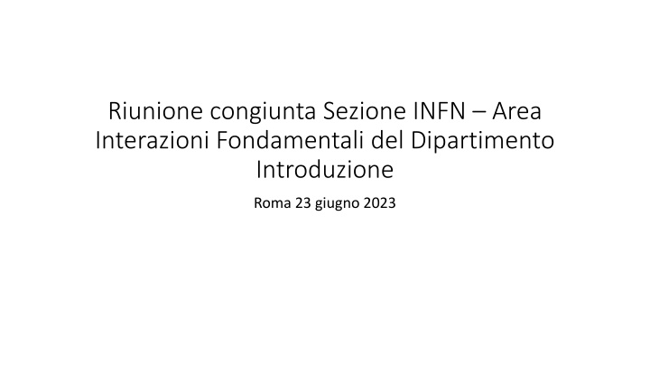 Joint Meeting on Fundamental Interactions Area - Educational Offer Discussion