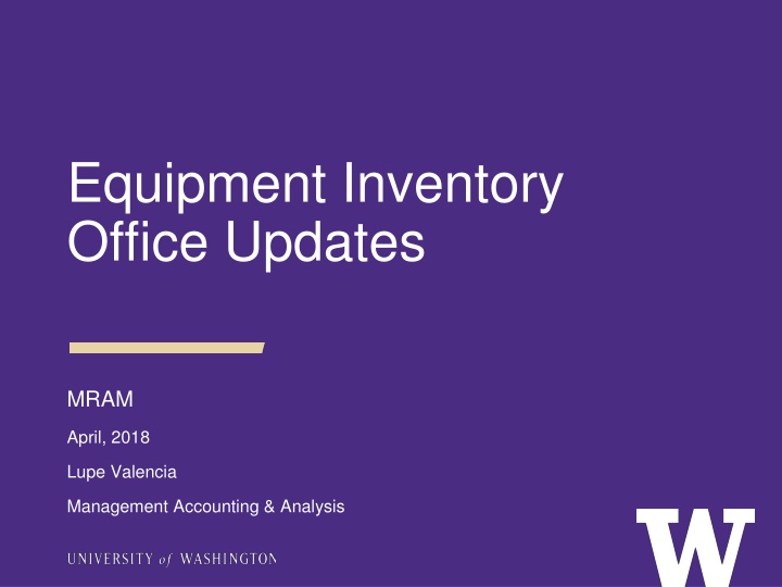 equipment inventory office updates n.w