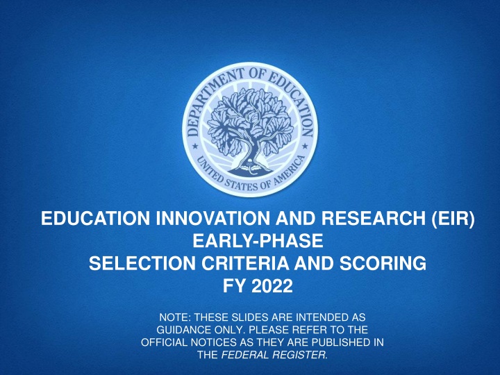 education innovation and research eir early phase n.w