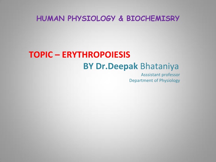 human physiology biochemisry n.w