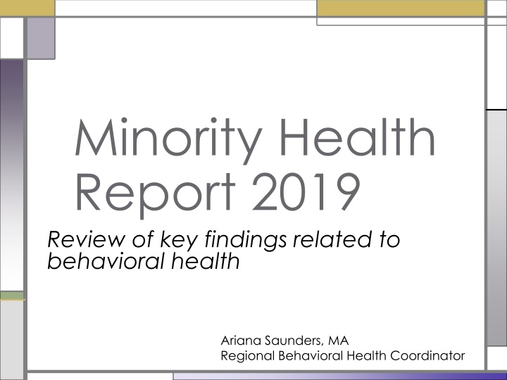 minority health report 2019 review n.w
