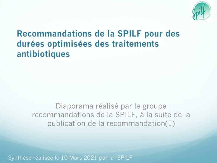recommandations de la spilf pour n.w