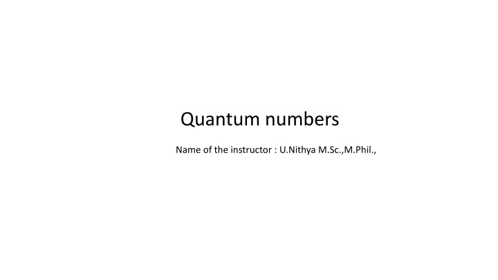 quantum numbers n.w