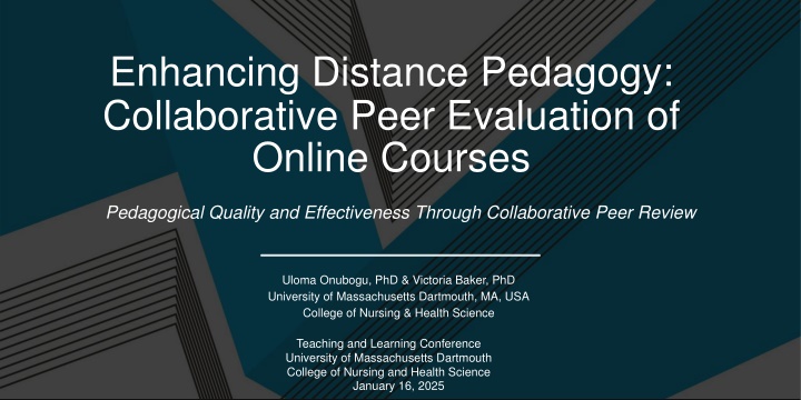 enhancing distance pedagogy collaborative peer n.w