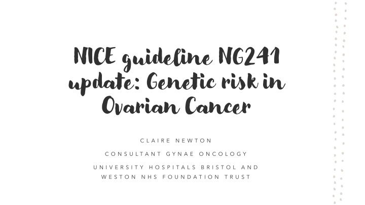 nice guideline ng241 update genetic risk n.w