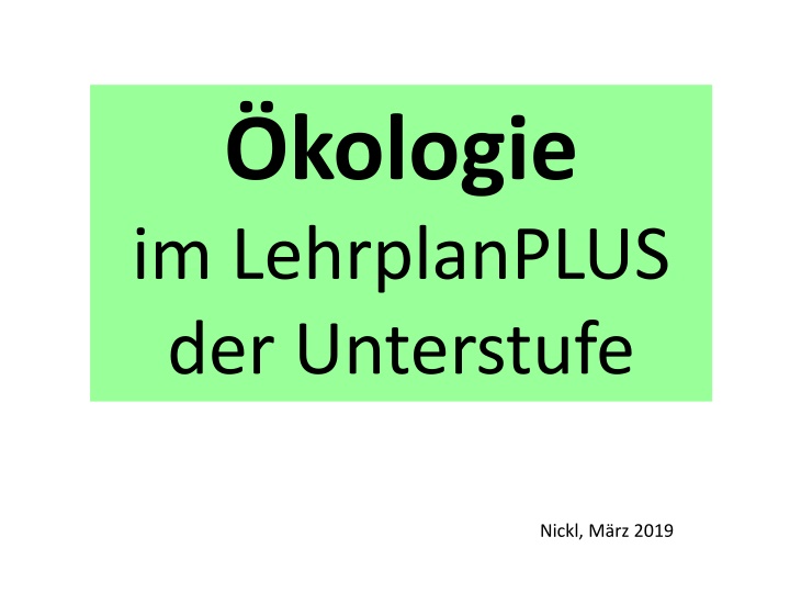 kologie im lehrplanplus der unterstufe n.w