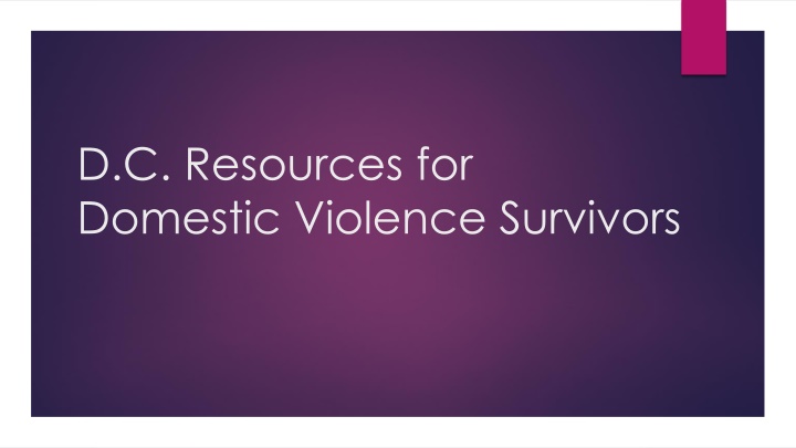 d c resources for domestic violence survivors n.w