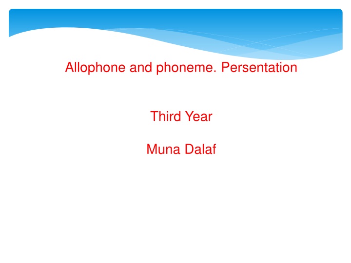 allophone and phoneme persentation n.w