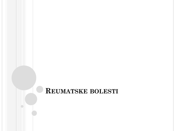 r eumatske bolesti n.w