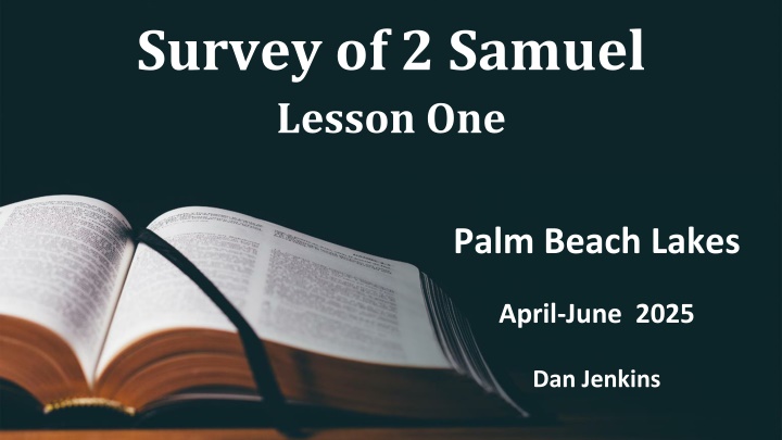 survey of 2 samuel lesson one n.w