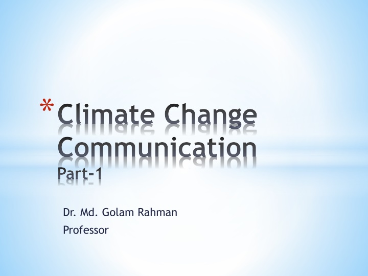 climate change communication part 1 n.w