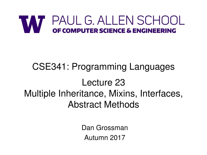 cse341 programming languages n.w