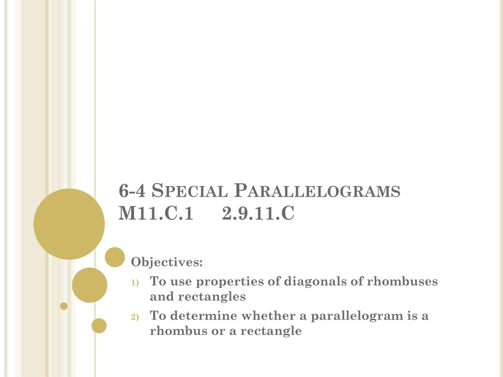 6 4 s pecial p arallelograms m11 c 1 2 9 11 c n.w