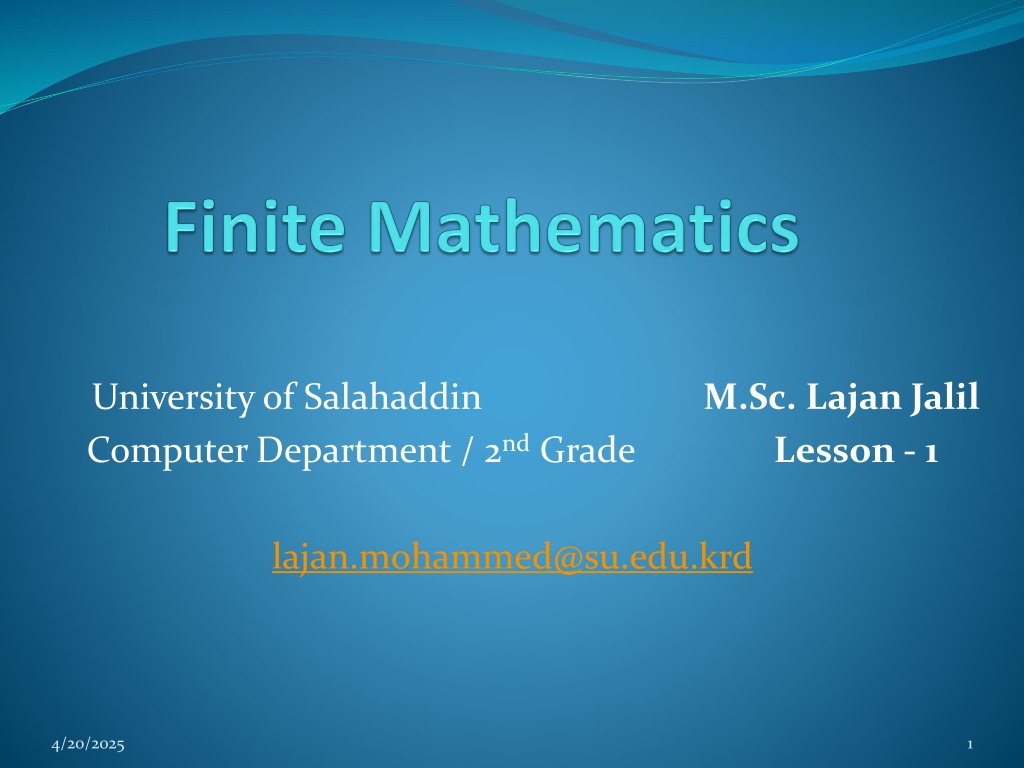 university of salahaddin computer department n.w