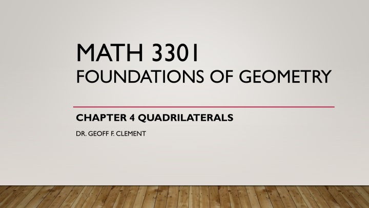 math 3301 foundations of geometry n.w