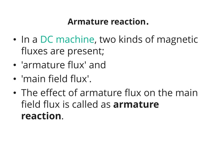 armature reaction n.w