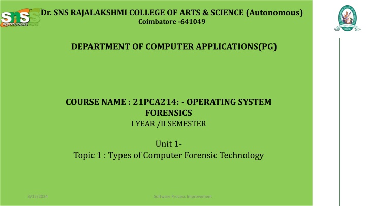 dr sns rajalakshmi college of arts science n.w