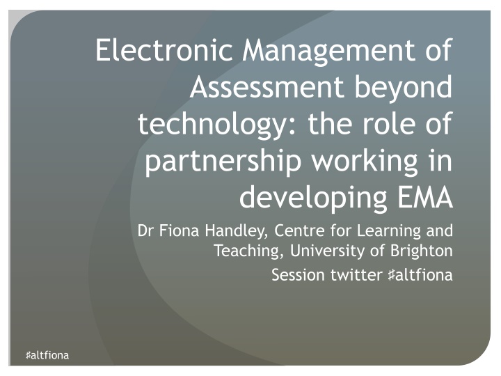 electronic management of assessment beyond n.w