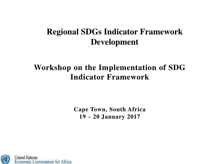 regional sdgs indicator framework development n.w