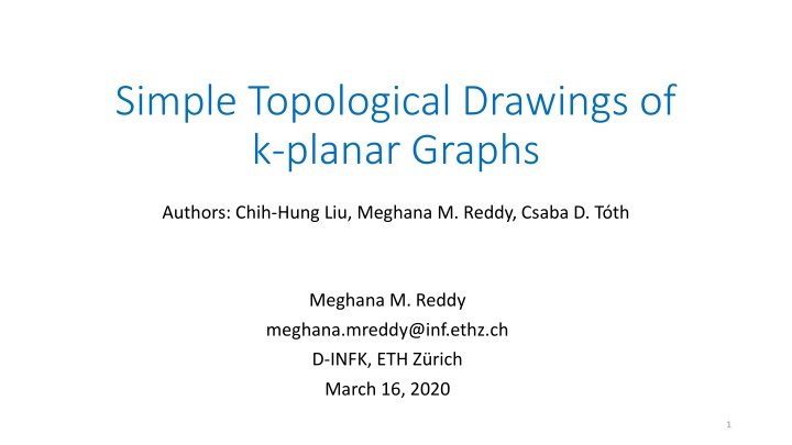 simple topological drawings of k planar graphs n.w