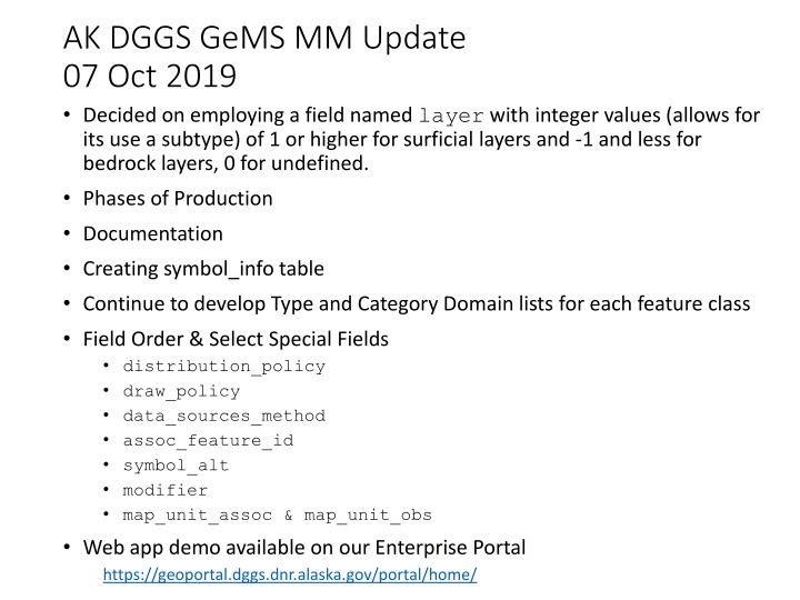 ak dggs gems mm update 07 oct 2019 decided n.w