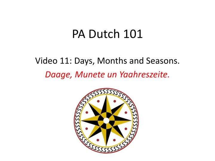 pa dutch 101 n.w