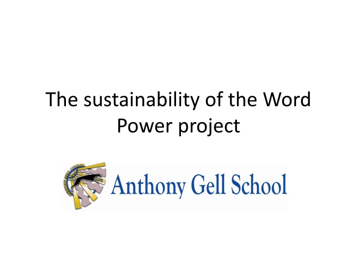 the sustainability of the word power project n.w