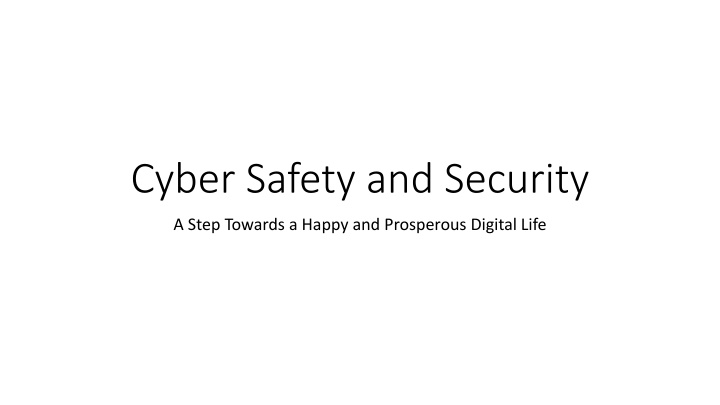cyber safety and security n.w