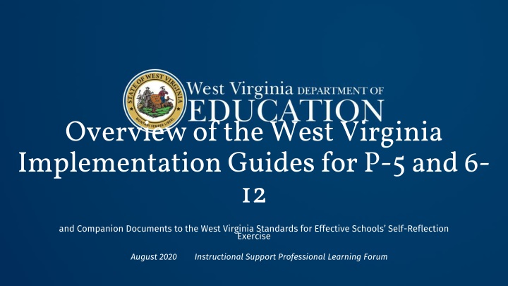 overview of the west virginia implementation n.w