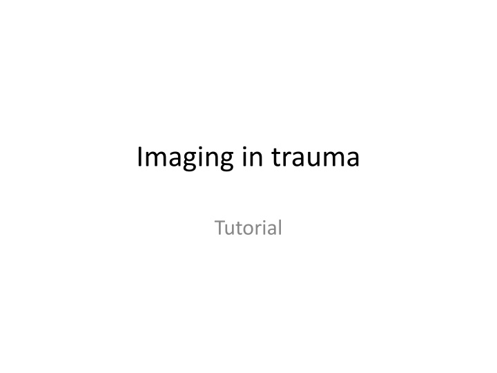 imaging in trauma n.w