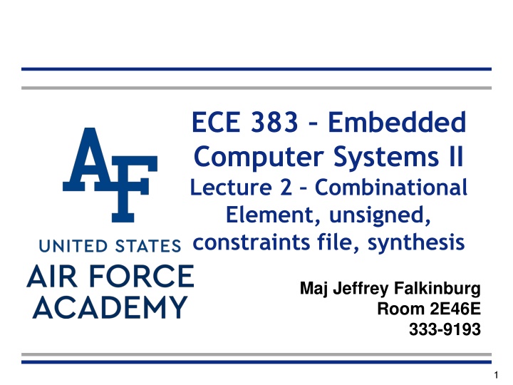 ece 383 embedded computer systems ii lecture n.w