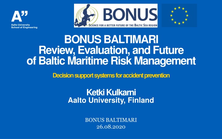 Baltic Maritime Risk Management Decision Support Systems Evaluation