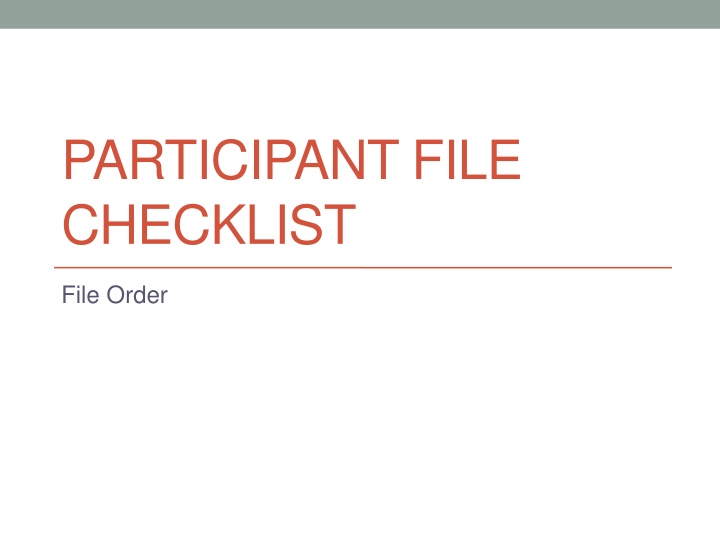 participant file checklist n.w