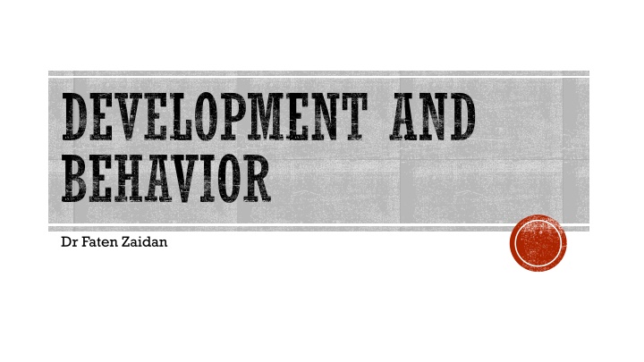 development and behavior n.w